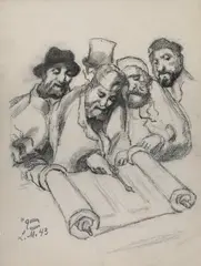 Ohne Titel by Ludwig Meidner, 1943, charcoal, sold Sep 2026
