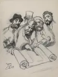 Ohne Titel by Ludwig Meidner, 1943, charcoal, sold Sep 2026