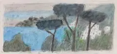 Pinienhain auf Ischia by Max Peiffer Watenphul, 1959, watercolor, sold Sep 2026