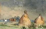 Ernte by Carl Rüdell, watercolor, sold Sep 2026