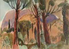 Grauer Tag / Hochsommer by Heinrich Steiner, watercolor, sold Sep 2026
