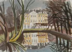 Schlosspark Brühl by Hermann Teuber, etching, offered Sep 2026