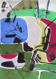 Ohne Titel by Hubert Berke, 1953, gouache, sold Sep 2026