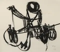 Skizzen / Entwurf Spiegel by Hann Trier, pencil, offered Sep 2026