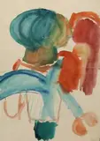 Ohne Titel by Wolfgang Hollegha, watercolor, offered Sep 2026