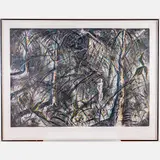 Untitled, 1984,Watercolor by Paul Oberst, colored pencil and graphite on paper,Signed and lated lower right., offered Jul 2025