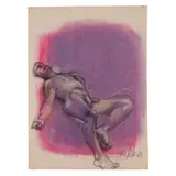 Untitled (Reclining nude) by Shirley Aley Campbell, Pastel on paper, offered Mar 2025