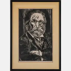 I Myself Am Good Fortune by Sidney Chafetz, Woodcut, offered Mar 2025