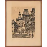 Rottenburg by Reinhold Bach, Etching, offered Mar 2025