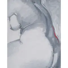 Untitled (Female nude from behind) by Shirley Aley Campbell, Acrylic on canvas,Signed lower right., offered Mar 2025