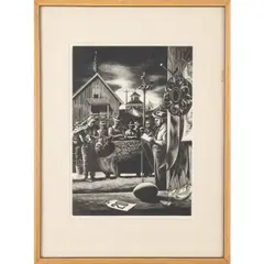 State Fair by Stevan Dohanos, Wood engraving, offered Apr 2025