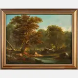 Origin of the Seine by George Turner, Oil on canvas, offered Apr 2025