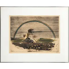 Untitled (Rainbow and car in landscape) by Johnny Gotthard Friedlaender, Aquatint etching, offered Mar 2025