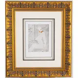 Jean and Gabriella by Linda Le Kinff, Hand-colored etching, offered Mar 2025