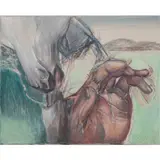 Untitled (Horse and hand) by Shirley Aley Campbell, Acrylic on canvas, offered Mar 2025