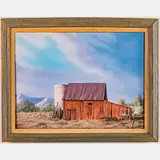 Old Barn, Boulder, CO by Rodney H. Webb, Oil on canvas, offered Mar 2025