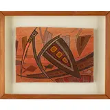 Untitled (Bird and fish) by A. Silva, Pastel and acrylic on paper, offered Mar 2025