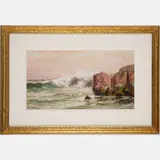 Coastal Scene by Johnathan Bradley Morse, Oil on mat board,Signed lower left., offered Jan 2025