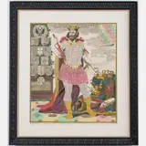 Matthaus Seutter (German, 1678-1757).Hand colored copper engraving., Published by Tobias Conrad Lotter, Augsburg 1707.On laid paper by Statua Regum Europaeorum Nomina Continens, Ink notation on verso that reads ", offered Jan 2025