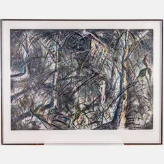 Untitled, 1984,Watercolor by Paul Oberst, colored pencil and graphite on paper,Signed and lated lower right., offered Nov 2024