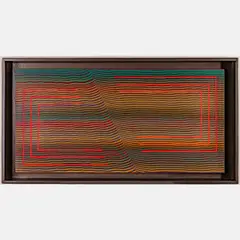 Untitled by Greg Russell, Acrylic on board,Signed on verso. H: 53 W: 29 D: 3 1/2 in., offered Nov 2024