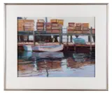 Dockside Trio" - 1991 by Gayle Stott Lowry, pastel on paper, sold Feb 2026