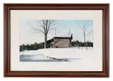 Untitled - Winter Landscape - 1992 by Douglas Cave, watercolor on paper, sold Feb 2026