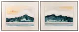 Ocean Diptych" - Late 20th Century by Nancy Tuttle May, watercolor on paper, sold Feb 2026
