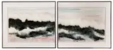 Ocean Diptych" - 1985 by Nancy Tuttle May, watercolor on paper, sold Feb 2026