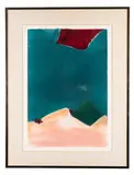 Magenta Teal" - 1985 by Nancy Tuttle May, watercolor, sold Feb 2026