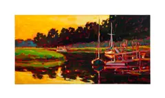 born 1946). "Hobcaw Creek" - 2007 by Betty Anglin Smith, oil on canvas, sold Feb 2026