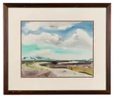 Untitled - Rocky Landscape - late 20th century by Claude Howell, watercolor on paper, sold Feb 2026