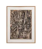 Whitman in the Wildness" - circa 1985 by John Koegel, graphite on paper, sold Feb 2026
