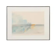 Untitled - Linear Abstract - 1972 by Herb Jackson, mixed media drawing on paper, sold Feb 2026