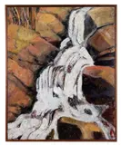 Waterfall #5" - late 20th century by Genevieve Cotter, oil on paper laid to canvas, sold Feb 2026