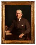 John Sprunt Hill" - 1941 by Eleanor Raphael Beckham, oil on canvas, sold Feb 2026