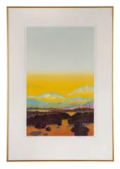 View Near Afton" - 1979 by Victor Huggins, lithograph in colors on paper, sold Feb 2026
