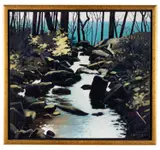 Mountain Run-Off" - 1994 by Edward Kellogg, oil on canvas, sold Feb 2026
