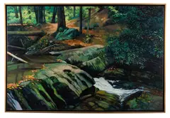 Mountain Creek with Pool" - 1996 by Edward Kellogg, oil on canvas, sold Feb 2026