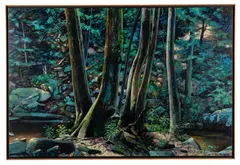 Trees by Mountain Creek" - 1990 by Edward Kellogg, oil on canvas, sold Feb 2026