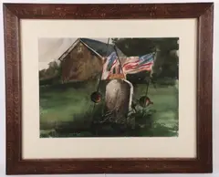 PA artist by Rea Redifer, watercolor "Veteran's Day", sold Feb 2024