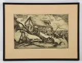 Untitled by Dorothy W Hutton, etching "Cape May Point, sold Mar 2024
