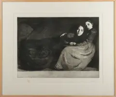 Untitled by Bo Bartlett, etching "Sunday Afternoon", sold Mar 2024