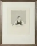 Untitled by David Hockney, etching "Madame Frau", sold Mar 2024