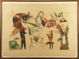 Untitled by Michael Kelly Williams, monotype "Duet", sold Mar 2024