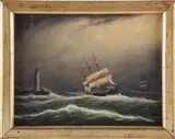 MA artist by Clement Drew, oil on canvas, sold Mar 2024