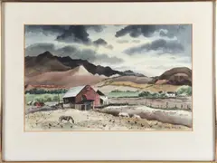 Untitled by Adolf Dehn, watercolor "Western Vista", sold Mar 2024