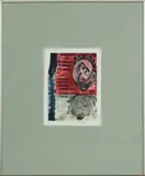 Untitled (Red Face) from "Cherry Wood Series by Robin Winters, 1986, monotype, sold Mar 2022
