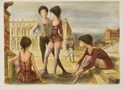 Ballet Dancers by Jacques Lalande, lithograph in colors, sold Mar 2022