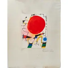 Untitled by Joan Miró, 1972, lithograph in colors, sold Mar 2022